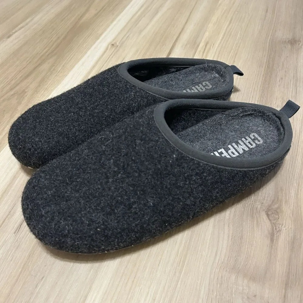 Camper Wabi Felt Wool Slippers Mens Size EU 43 US 10 Gray Slip On